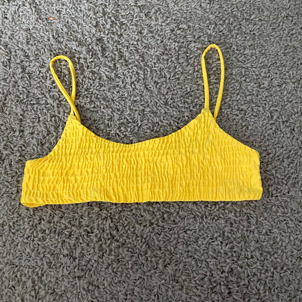 Yellow Ribbed Bikini - Picture 2 of 4